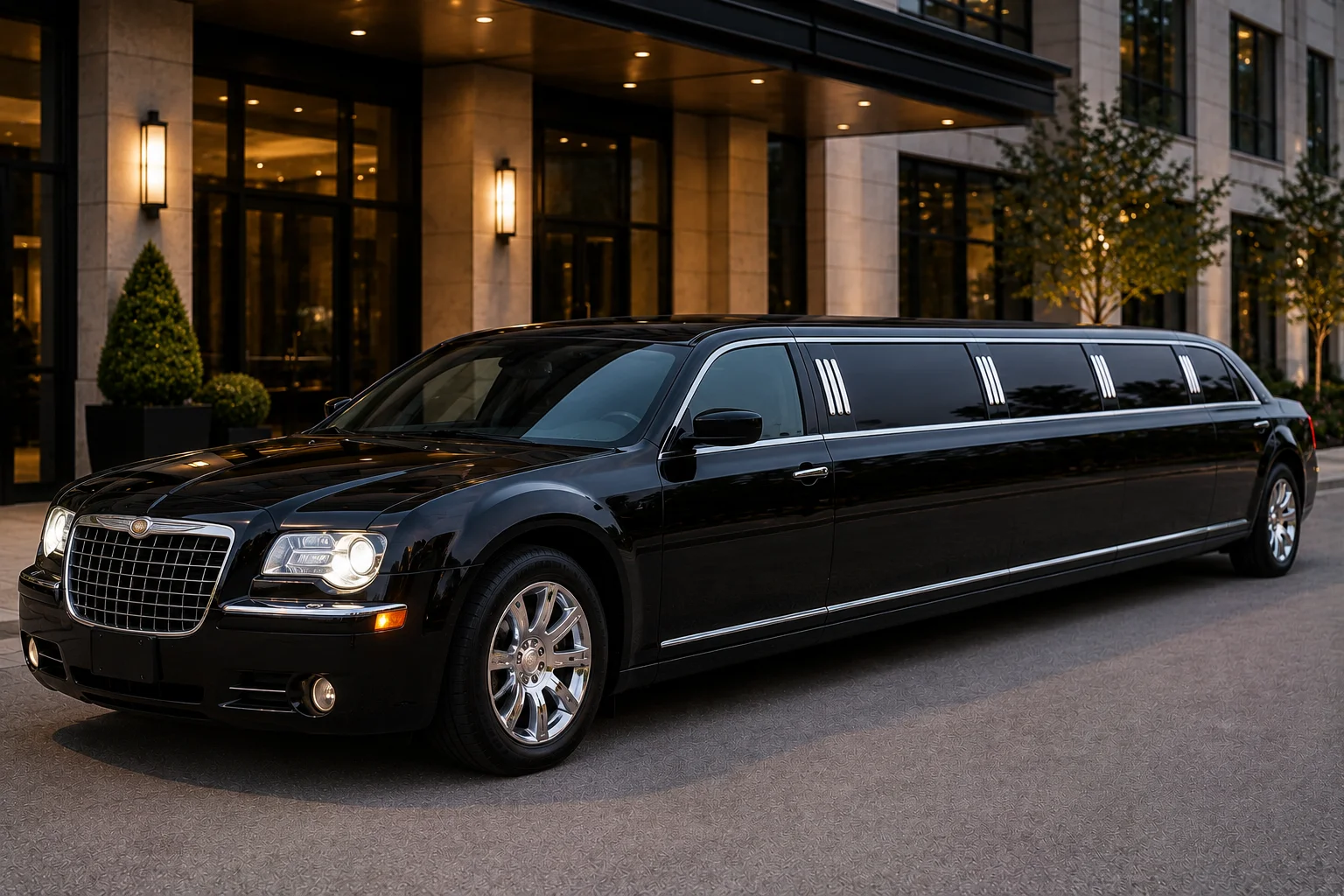 Chrysler Stretch Limousine for wedding and event transportation